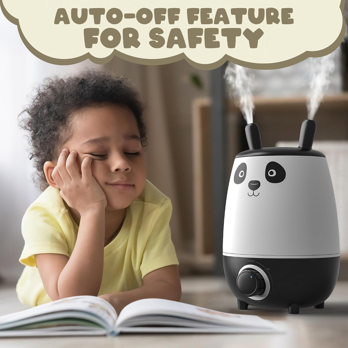 Everlasting Comfort 2.5L Kids Humidifiers for Bedroom - Easy to Clean 24HR Runtime No-Filter Quiet Kids & Baby Humidifier for Nursery, Home, Plants, Allergies, Dry Skin, Congestion, Indoor