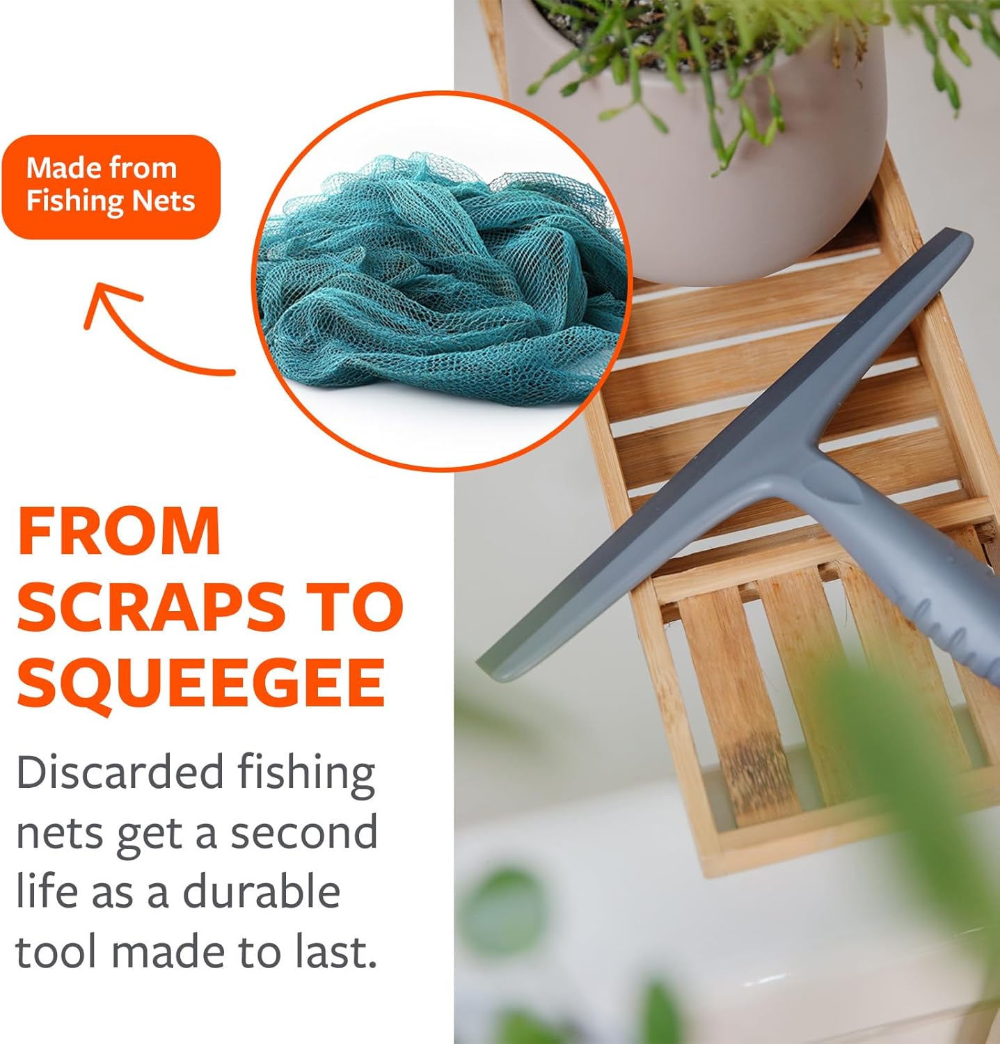 Full Circle Clean Ocean Squeegee, Shower, Glass, Window, Tile, Windshield