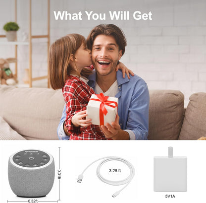 White Noise Sound Machine for Sleep Smart with 388 Sounds&3 Custom Buttons