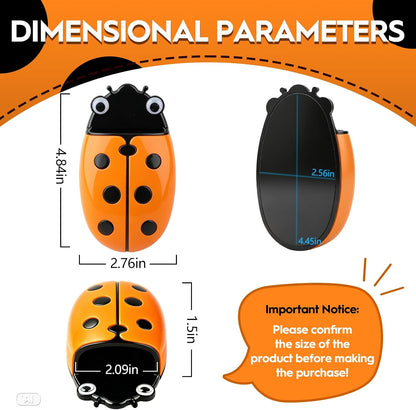 KITANIS Cute Ladybug Magnetic Pen Holder,2 Pack Magnetic Dry Erase Marker Holder,Magnet Storage Marker Pen Pencil Organizer for Refrigerator,Whiteboard,Locker Accessories