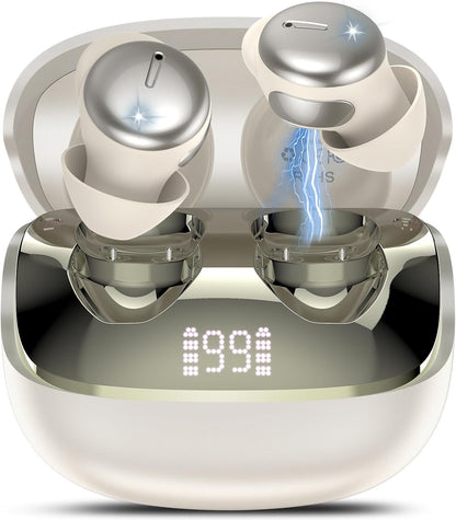 Sleep Earbuds Bluetooth 5.4, Mini Light-Weight Headphones for Side Sleepers | Features Sleep Mode & Built-in White Noise for Relaxing. 48H Battery & Clear Calls. Perfect Mini Earphones for Sound Sleep