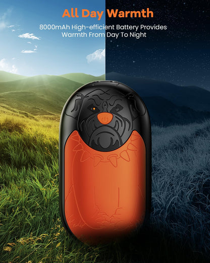 AJVV Hand Warmers Rechargeable 2 Pack丨Electric Hand Warmer, Up to 24hrs & 3s Fast Heating, Magnetic Portable Handwarmers, for Men, Kids, Raynauds, Hunting, Ski