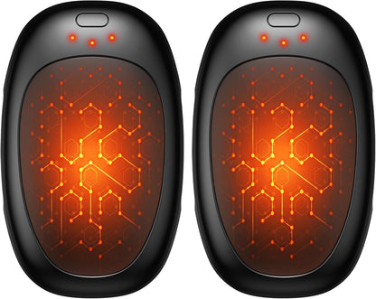 infray Hand Warmers Rechargeable, 2 Pack Electric Hand Warmer Reusable USB Pocket Warmer, 3 Settings Heated Portable AI Handwarmer Great Gifts for Christmas, Outdoor, Golf, Hunting