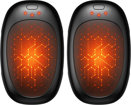 infray Hand Warmers Rechargeable, 2 Pack Electric Hand Warmer Reusable USB Pocket Warmer, 3 Settings Heated Portable AI Handwarmer Great Gifts for Christmas, Outdoor, Golf, Hunting