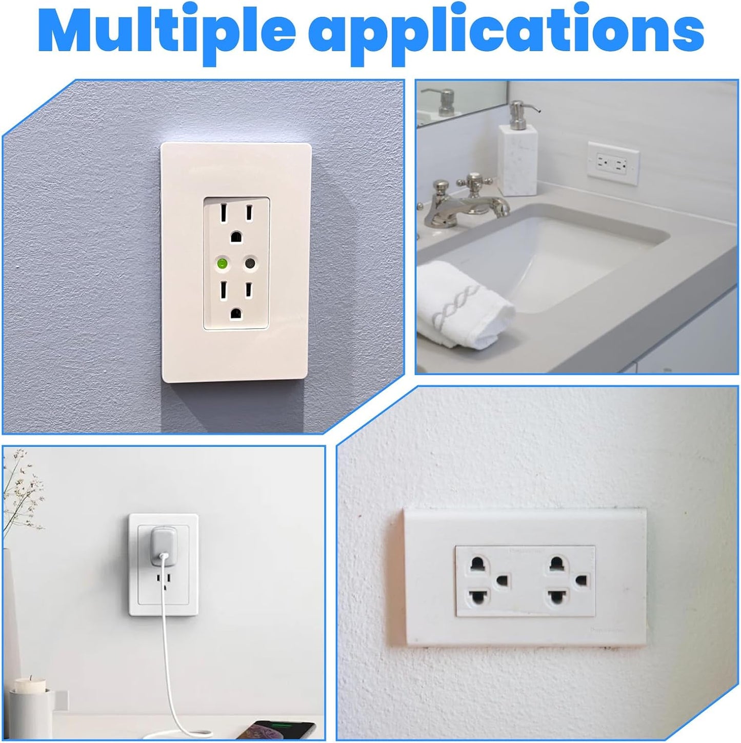 15 Pcs Electrical Outlet Insulator Pads, Outlet Insulation and Draft Sealers, EVA Foam Gasket, Wall Plate Insulation Gasket for Light, Switch Socket, 2.5 x 4.2 inch