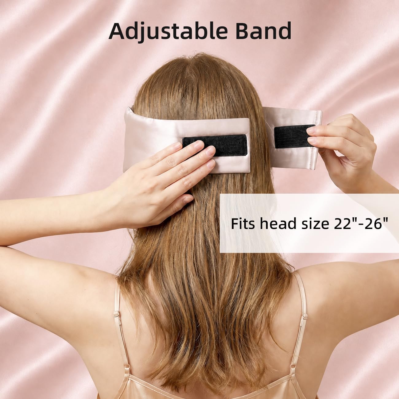 USlixury® 3D Contoured Silk Sleep Mask, Total Blackout&Zero Eye Pressure | Wider Adjustable Band for Side Sleepers, Long Lashes & Women – Perfect for Sleeping, Napping, Meditation
