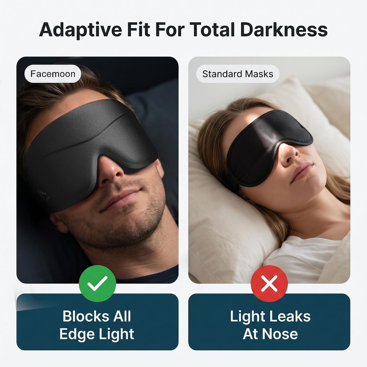 Sleep Mask for Women Men: 100% Blackout 3D Eye Mask for Sleeping, Sleeping Mask for Side Sleepers, Zero Pressure Memory Foam Eyelash Friendly Breathable Eye Cover, Airplane Travel Essentials-Pink