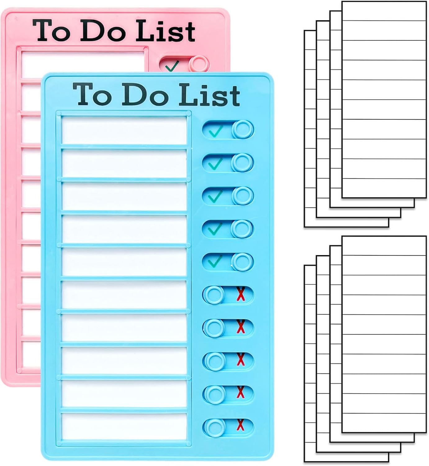 Chore Chart for Kids: Dry Erase Visual Schedule, Magnetic Bedtime/Morning Routine Chart - Toddler Chore Board, Checklist, To Do List for Kids (2 morning checklists, 2 bedtime checklists)