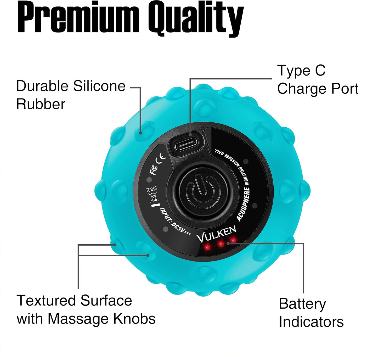 Vibrating Massage Ball for Muscle Recovery with SphereStrap – Target Hard-to-Reach Areas, Hands-Free Back Massage. 4 Speeds High Intensity Trigger Point Massage Ball.