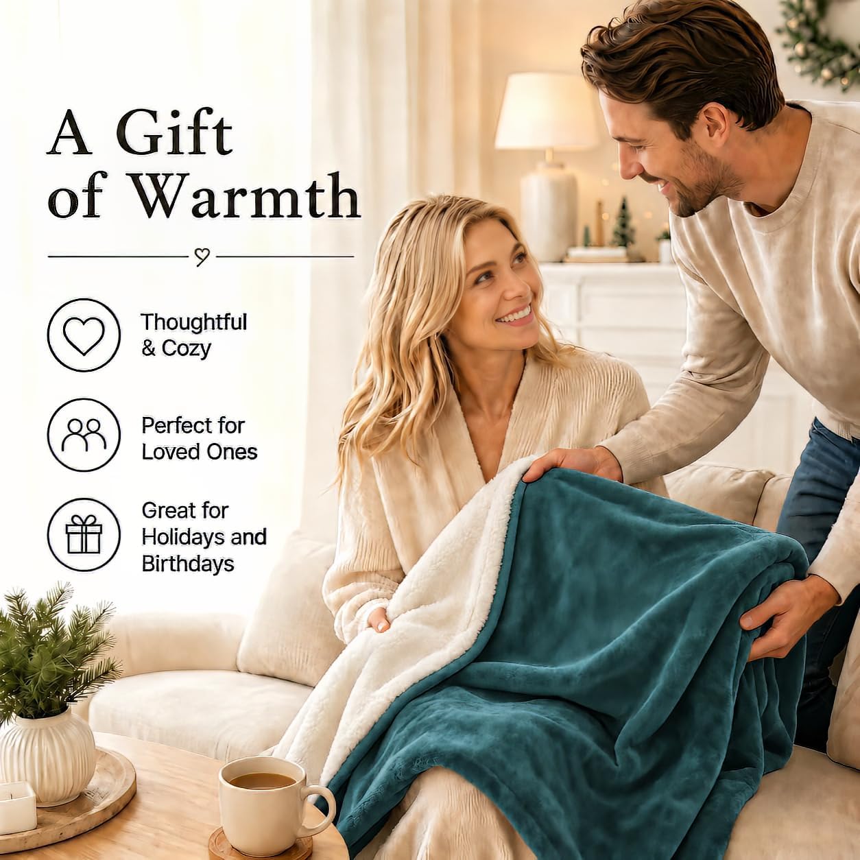 Electric Heated Blanket Full Size 72"x84" – Light Gray | ETL for Safe Overnight, 4 Heat Settings & 10H Auto Off, Dual-Sided Microplush Sherpa for Home Night, Machine washable