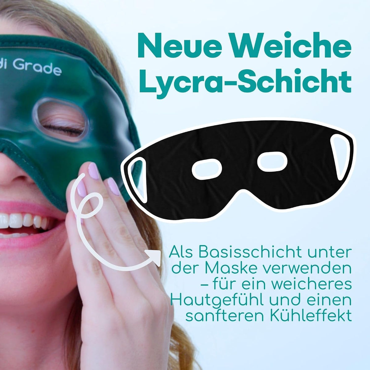 Medi Grade Cooling Eye Mask for Dark Circles and Puffiness, 2 Gel Eye Pads