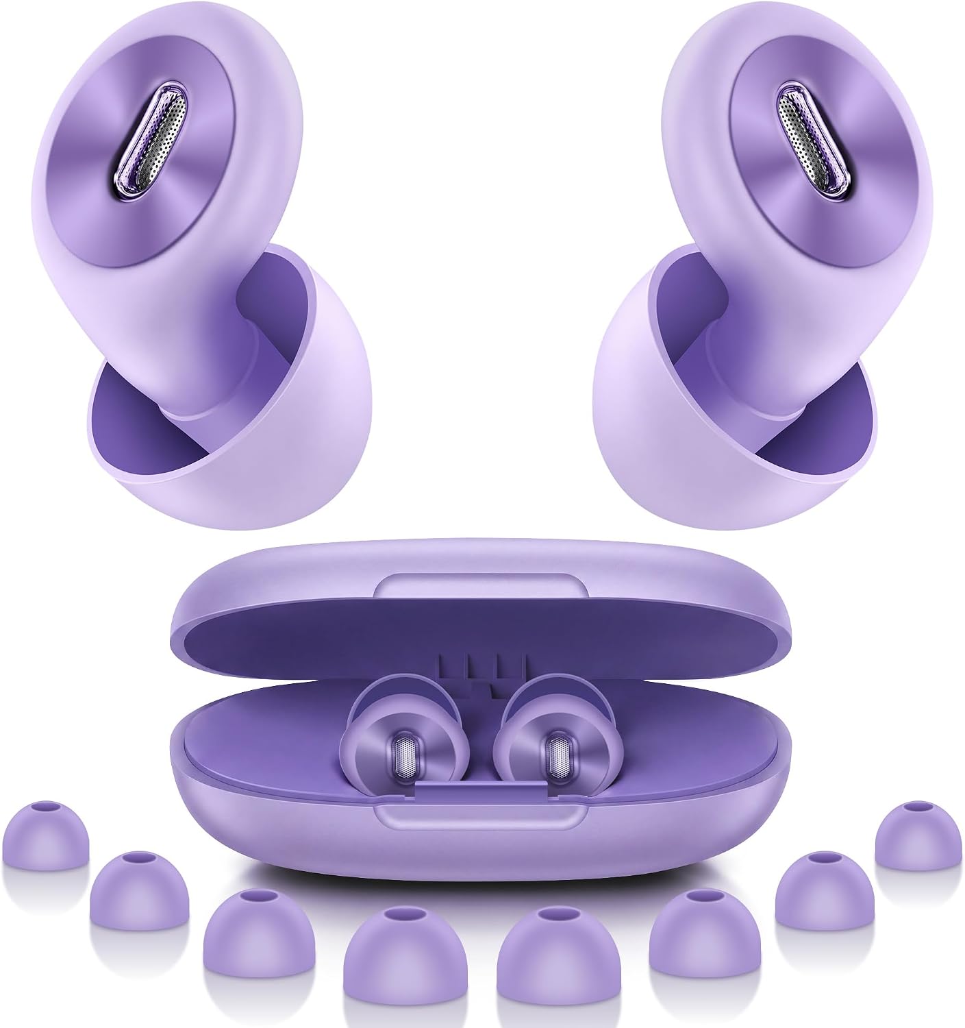 2026 Pro Ear Plugs for Sleeping, 46dB ASTM Certified Noise Cancelling Ear Plugs for Side Sleepers, 360° Pressure-Balanced, Snore & Noise Blocking with 6 Ear Tips, All-Day Comfortable Fit, Black