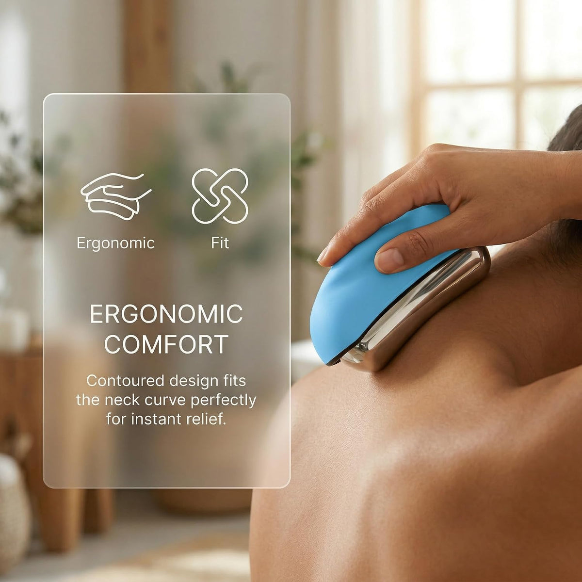 Cooling Massage Roller with Ergonomic Handle for Deep Tissue