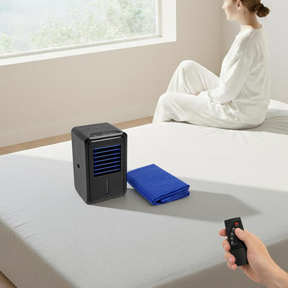 Water Cooling Mattress Pad, Bed Cooling System Negative Ion Technology | Portable Bed Chiller, 4 Fan Speed Settings & Dual Control Methods, Full Mattress Cooling Pad for Hot Sleepers (63x55in)