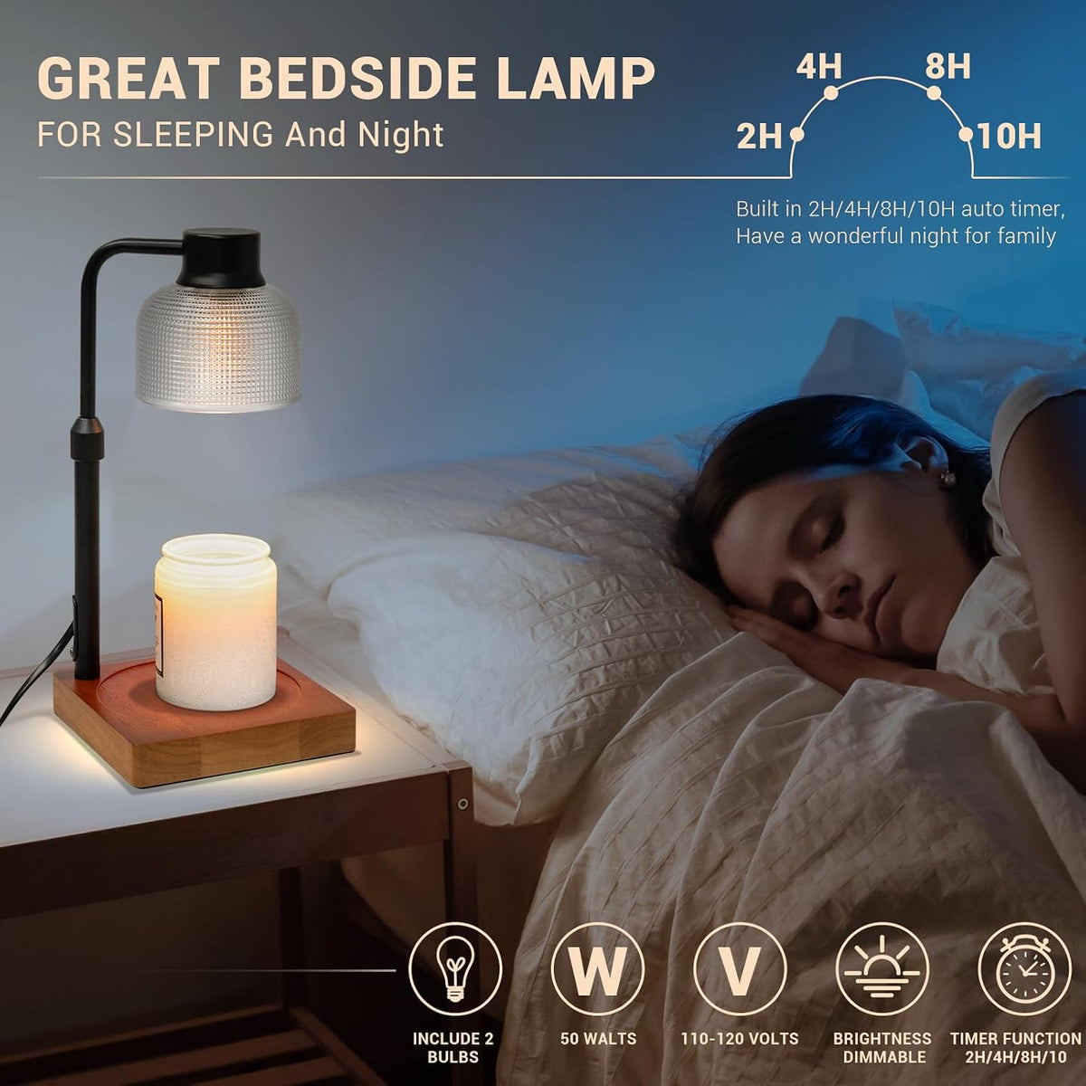 Candle Warmer Lamp with Timer, Birthday Gift for Women, House Warming Gift