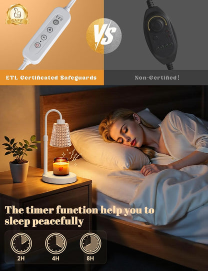 Candle Warmer Lamp with Timer Home Decor Birthday Gifts for Women