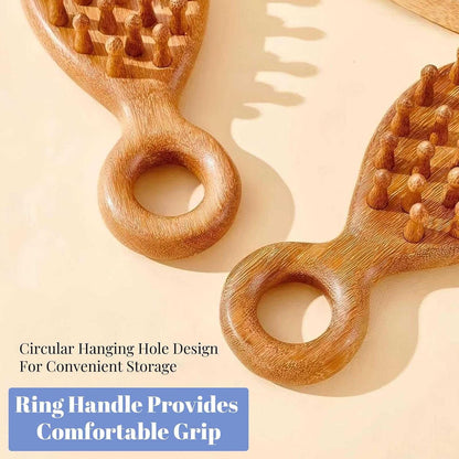 Sandalwood Scalp Massager Comb, Wooden Acupoint Head Massage Tool