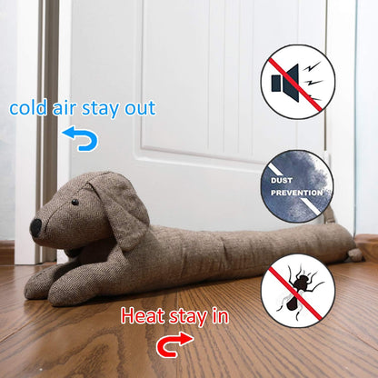 SWISSELITE 36 Inch Under Door Stopper, Decorative Door Noise Blocker | Weighted 3.2 Pounds Animal Air Draft Stopper Soundproof Energy Saver for Door & Window