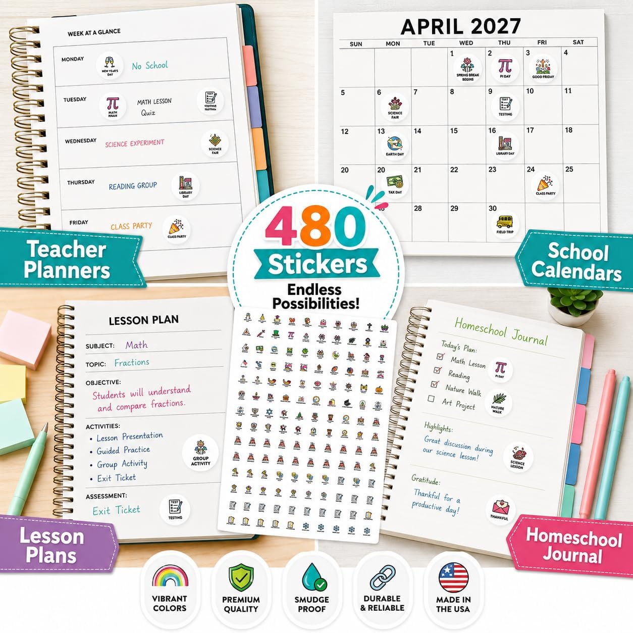 Andaz Press Colorful 7 Days of Week Stickers, Day Week Calendar Stickers for Adults Planner Day Dots Food Labels for Food Containers Date Calendar Planner Stickers Week Day Sticker Labels, 480-Pack