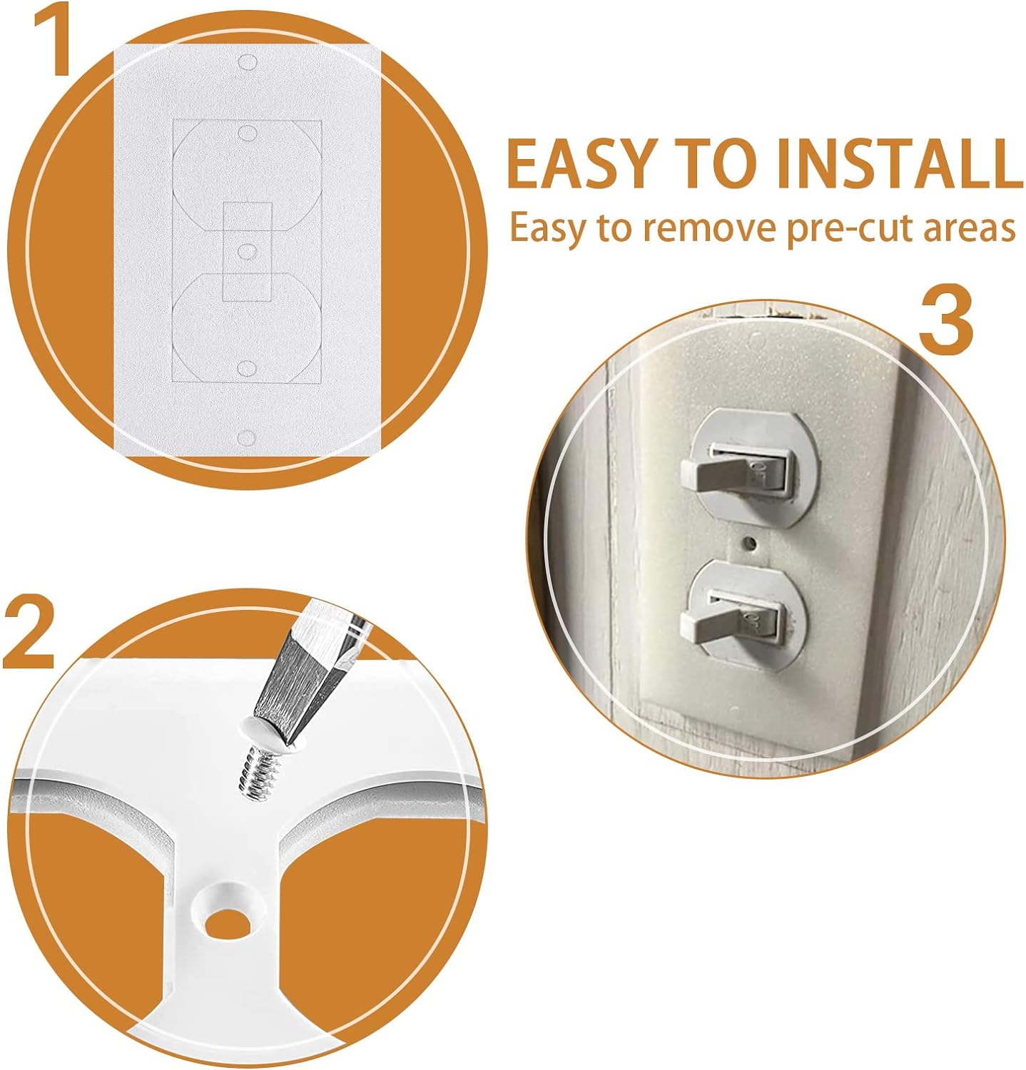 Birllaid Wall Outlet Insulation Gasket Wall Plate Foam Gasket Pads, 26 Pack