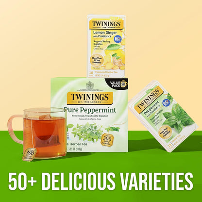 Twinings Superblends Adaptogens Calm with Ashwagandha Fig & Vanilla Flavoured Herbal Tea Caffeine-Free, 18 Tea Bags (Pack of 1), Enjoy Hot or Iced