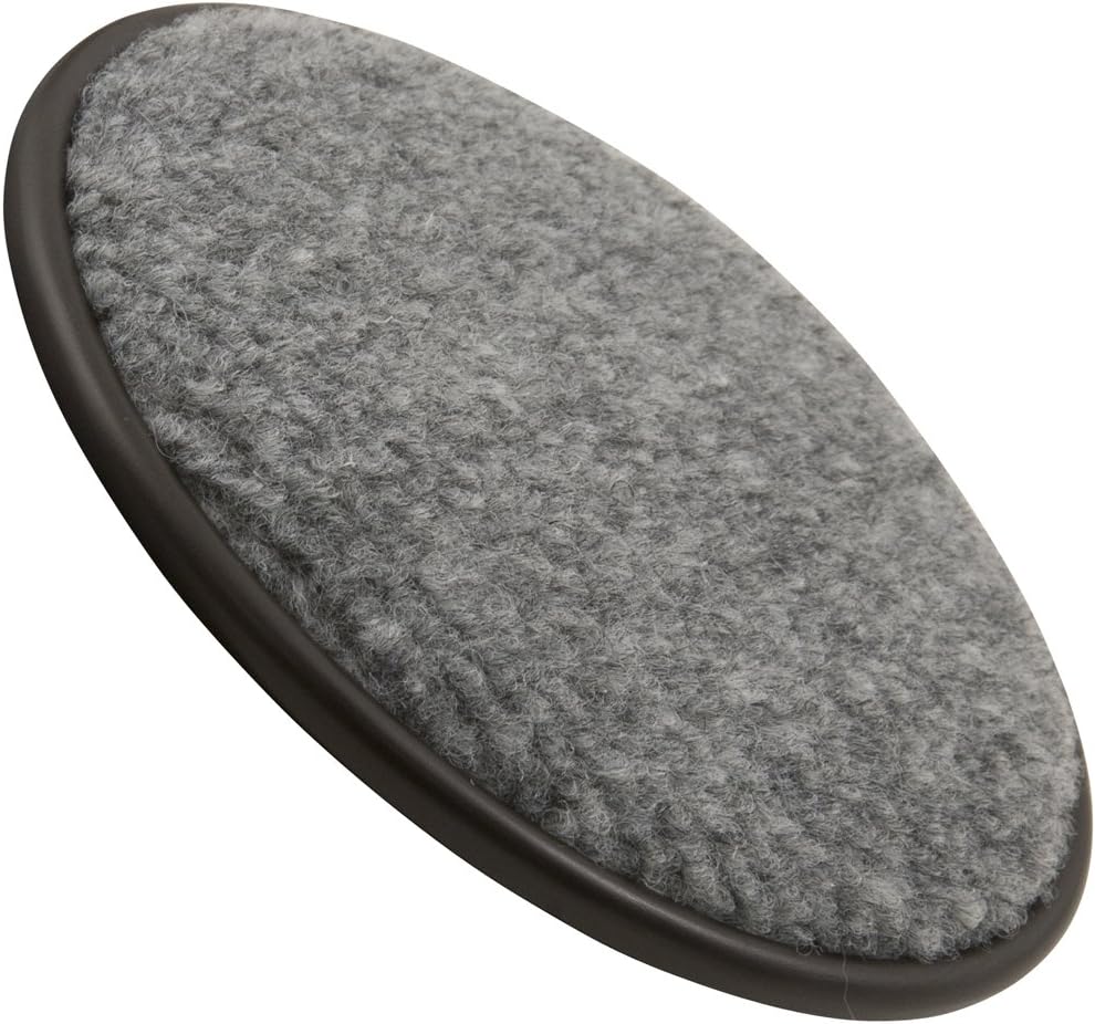 SoftTouch 2-1/2" Square Reusable Carpet Bottom Furniture Caster Cups for Office Chairs, Desks, and Carts, Furniture Wheel Caster Cups for Carpet and Hardwood Surfaces, 12-Pack, Brown/Gray