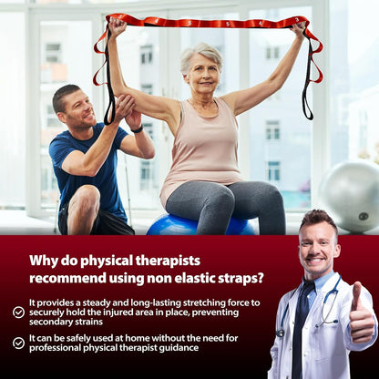 Acozycoo Stretching Strap with Loops for Physical Therapy,Knee,Calf,Back