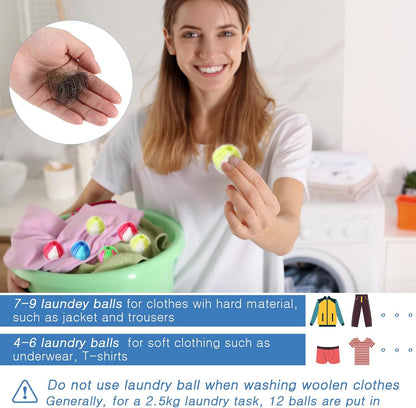 Blulu 18 Pieces Pet Hair Remover for Laundry, Classic Color | Reusable Washing Machine Hair Catcher Pet Dog Cat Fur Catcher Lint Remover from Laundry