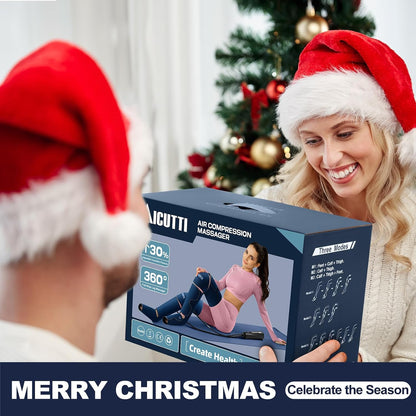 AICUTTI Air Compression Leg Massager with Heat for Foot, Calf, Knee & Thigh - Gifts for Christmas, Mother's Day, Father's Day - Leg Massage Boots for Women & Men - Relieves Muscle Tension and Pain