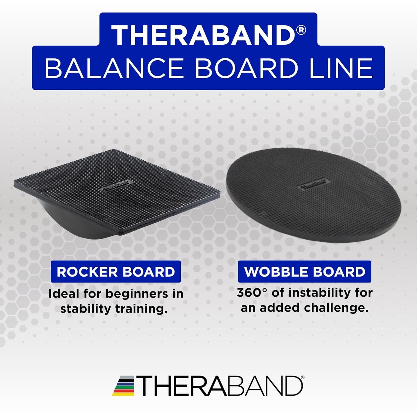 Theraband 23300 Rocker Balance Board for Rehab, Improved Posture, Balance and Stability Training