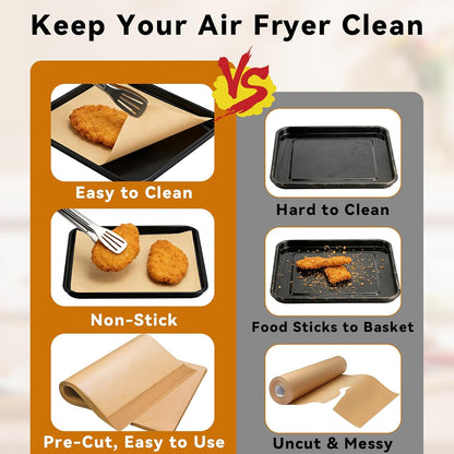 4 Pack Air Fryer Liners for Ninja Flip Toaster Oven, Non-stick Reusable | Oven Liners for Bottom of Oven, for Ninja SP101 SP201, Durable for Long Time Use, Cuttable, Cut Down Cleaning Work