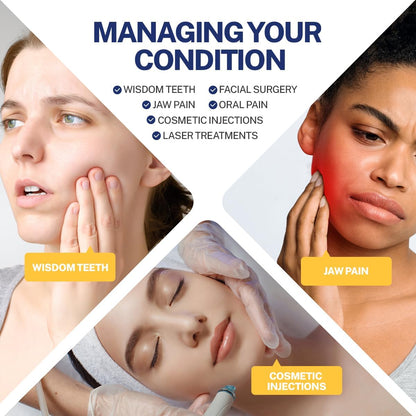 Comfpack Face Ice Pack Wrap for TMJ Relief with 4 Reusable Gel Packs | Hot Cold Therapy, Wisdom Teeth Ice Pack Head Wrap for Tooth Extraction & Teeth Removed, Oral Surgery, Cosmetic Injection