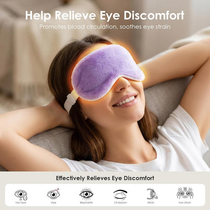 MORLIDEN Heated Eye Mask for Dry Eyes & Stye - Microwavable Warm Compress