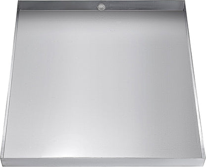VEVOR 32 x 30 x 2.5 Inch Washing Machine Pan 18 GA Thickness 304 Stainless Steel Heavy Duty Compact Washer Drip Tray with Drain Hole & Hose Adapter
