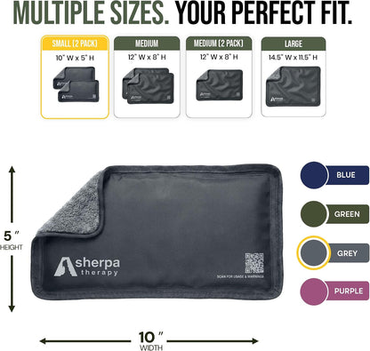 Medium Flexible Gel Ice Packs Reusable - Hot and Cold Soft Ice Packs for Injuries Reusable for Ankle, Arm, Foot, Leg, Back Pain Relief - 8" x 12" - Purple
