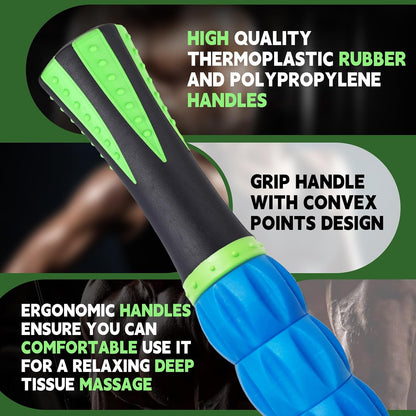 Massage Roller Stick,Muscle Roller Stick for Athletes,Liposuction Massage Roller for Lymphatic Drainage, for Relief Muscle Soreness, Trigger Points, Help Runner Legs, Back Recovery