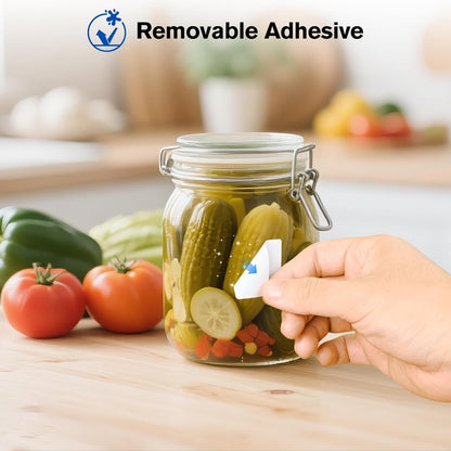 400pcs Removable Labels 1.2 x 0.6 Inch Water Resistant for Bottle