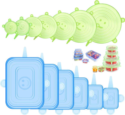 2 Pack Spill Stopper Lid Cover, 10.2 inch and 11 inch, Boil Over ‎Spill Stopper, Microwave Splatter Food Cover, BPA-Free Silicone Lids and Dishwasher Safe, for Home Kitchen