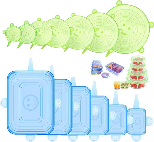 2 Pack Spill Stopper Lid Cover, 10.2 inch and 11 inch, Boil Over ‎Spill Stopper, Microwave Splatter Food Cover, BPA-Free Silicone Lids and Dishwasher Safe, for Home Kitchen