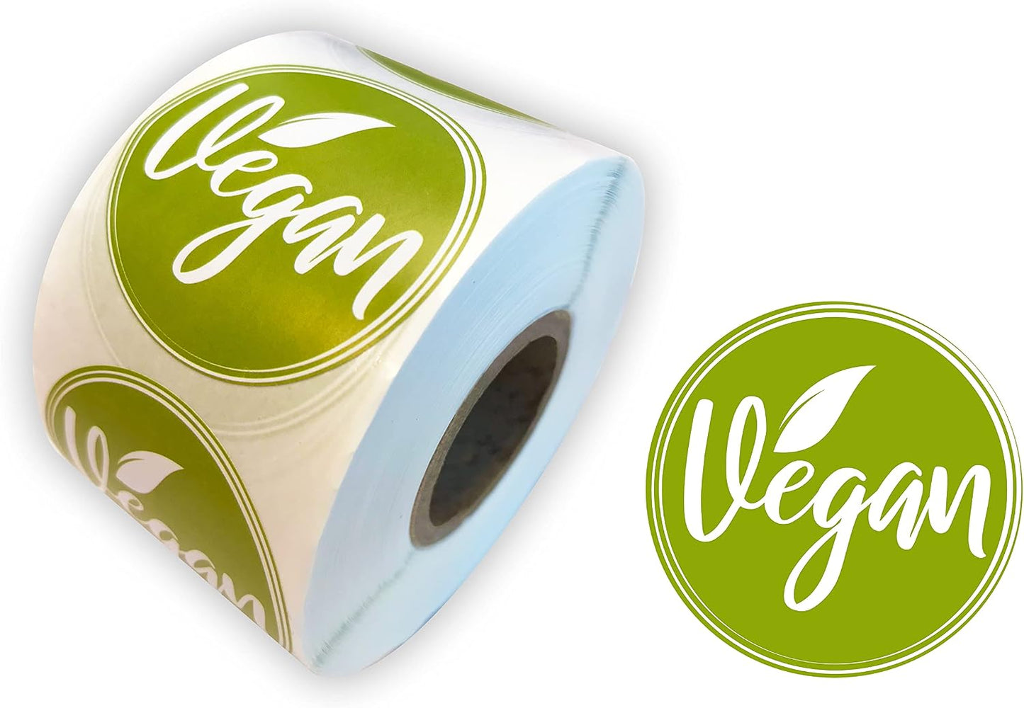 Vegan Stickers Food Rotation Labels 3.81 cm 1.5 Inch Round Circle Dots 500 Adhesive Stickers