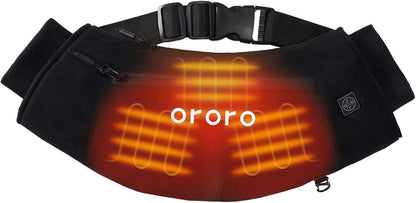 ororo 3-Zone Heated Hand Warmer Pouch and Muff with Rechargeable Battery | Up to 14 hrs, soft fleece lining, wind-resistant cuffs, water-resistant shell, adjustable waist belt, and storage pockets
