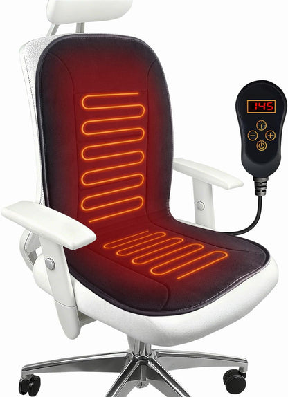 MAXCOM Heated Seat Cushion for Office Chair-Heating Pad for Back Lumbar Hip Thigh with 7 Temp Levels & Auto Shutoff
