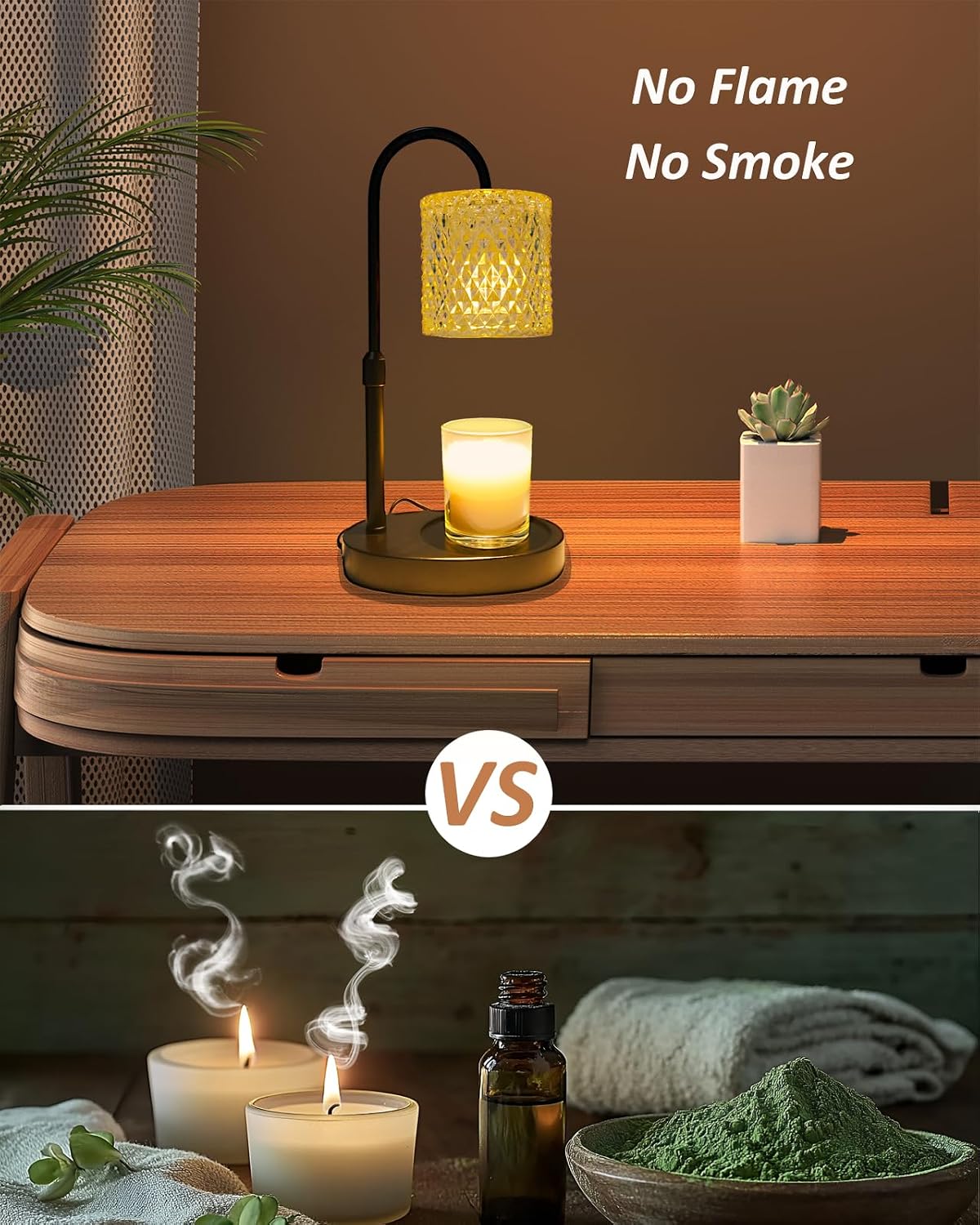 Candle Warmer Lamp with Timer Dimmer Adjustable Height, Birthday Gifts for Women, Candle Warmer for Jar Candles House Warming Gifts New Home Decor