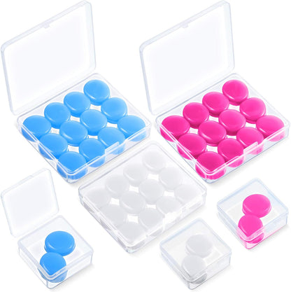 Frienda 21 Pairs Silicone Ear Plugs for Sleeping,Blue, Orange, Rose Red