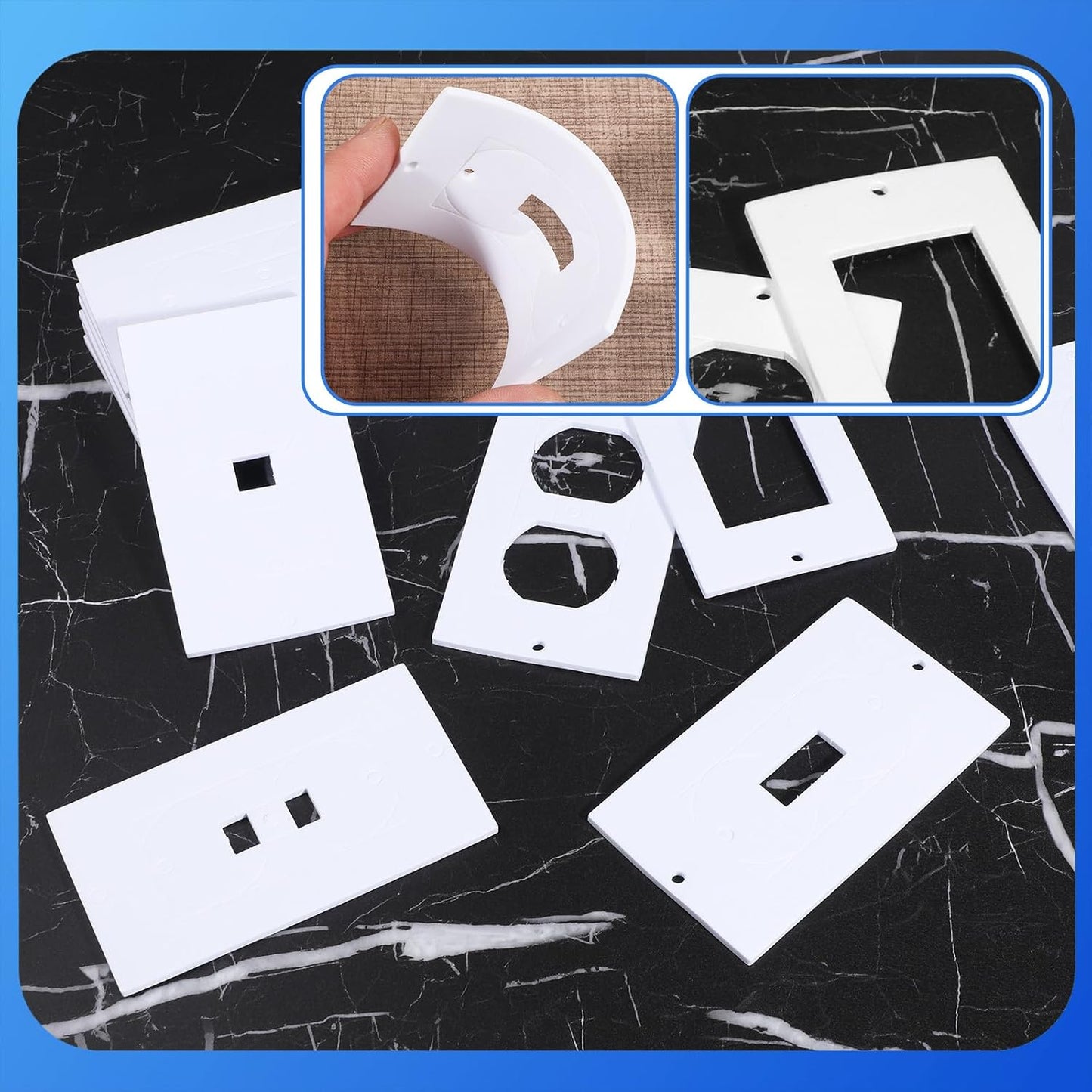 15 PCS Outlet Insulation Pads Foam Outlet Gaskets Electrical Outlet-Insulation and Draft Sealers Electrical Outlet-Insulators EVA Foam Gasket for Light Switch Wall Socket (2.36 X 4.1 Inch)