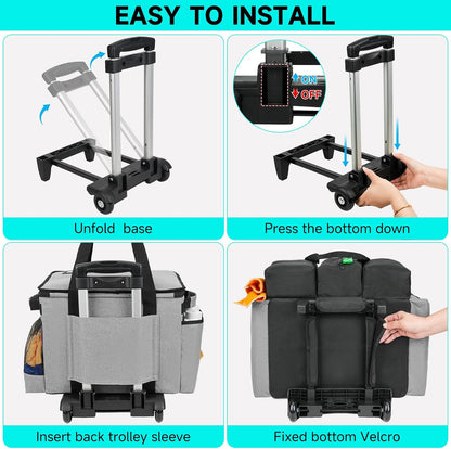 Cleaning Caddy Bag, Extra Large Cleaning Supply Bag for Housekeepers,Black | Sturdy Cleaning Caddy Organizer for Cleaning Supplies with Handle and Adjustable Shouder Strap, Easy to Clean Design