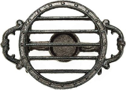 Sungmor Cast Iron Teapot Warmer - Rustic Design with Tealight Holder | Heavy Duty & Decorative Candle Holder Stands for Heat Food Coffee Milk or Tea