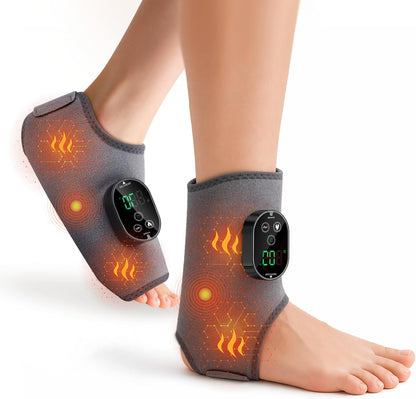 AWIL 3-in-1 Wireless Ankle and Foot Massager Heating Vibration Support Wrap for Daily Ankle Care