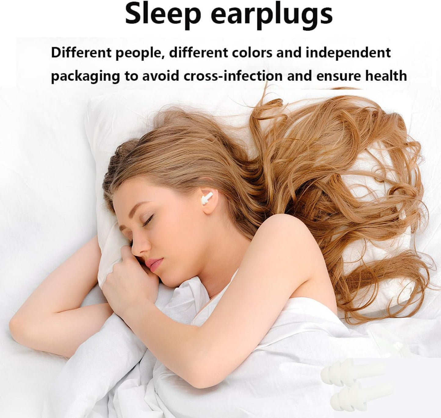 Earplugs for Sleeping Noise Cancelling, 8Pairs Reusable Ear Plugs | Super Soft Silicone, NRR 32 dB, Triple Seal Waterproof, Sleep/Swim/Concerts/Work, Washable BPA-Free, 8Colors Individual Packs