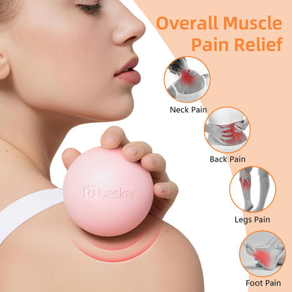 Massage Lacrosse Balls for Myofascial Release, Trigger Point Therapy | Foot Massage Ball to Relieve Plantar Fasciitis, Muscle Soreness